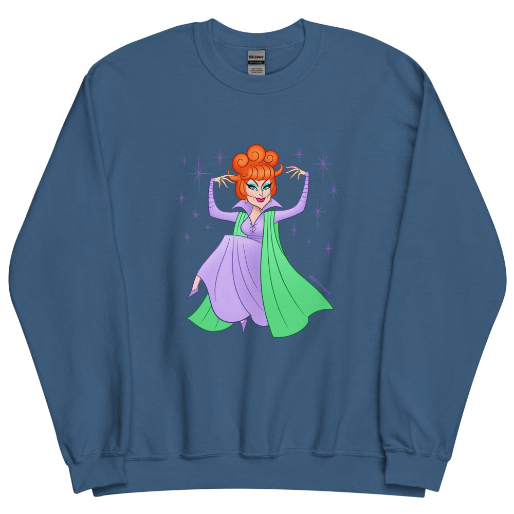 Debut garment mockup | Hello Derwood (Sweater) | Indigo Blue