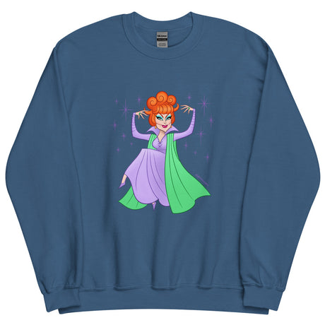 Debut garment mockup | Hello Derwood (Sweater) | Indigo Blue