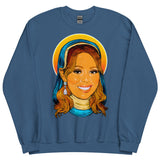 Debut garment mockup | Mother of Eternal High Notes (Sweater) | Indigo Blue