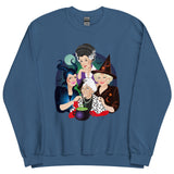 Debut garment mockup | Picture It: Salem, 1692 (Sweater) | Indigo Blue
