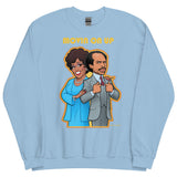 Debut garment mockup | Movin on Up (Sweater) | Light Blue
