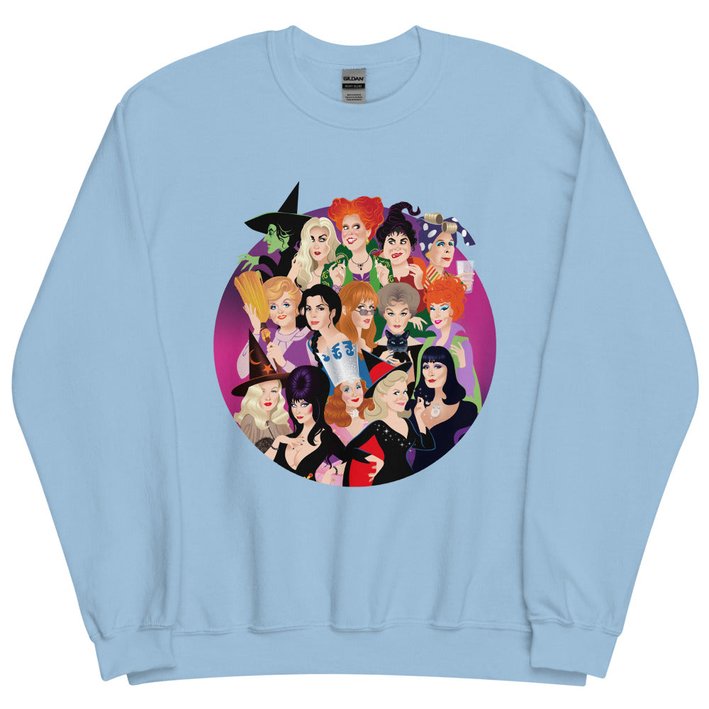 Debut garment mockup | Witch Coven (Sweater) | Light Blue