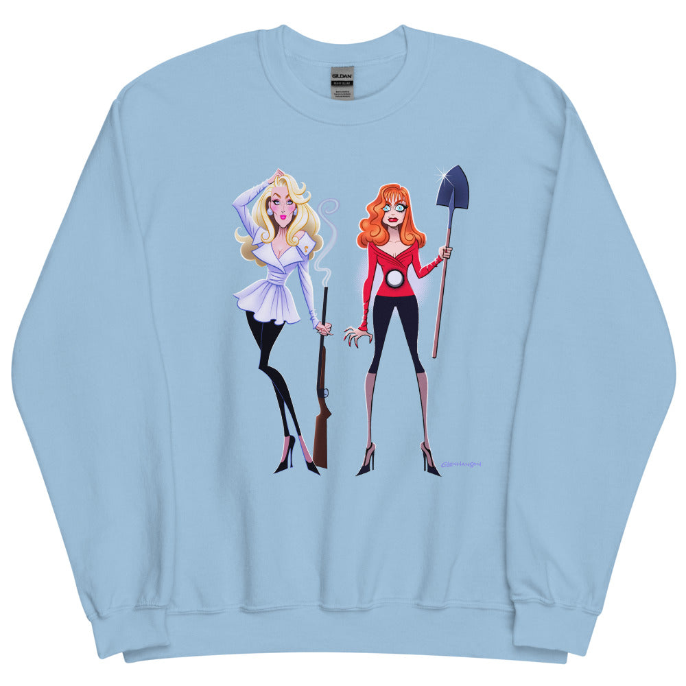 Debut garment mockup | Dead Gorgeous (Sweater) | Light Blue