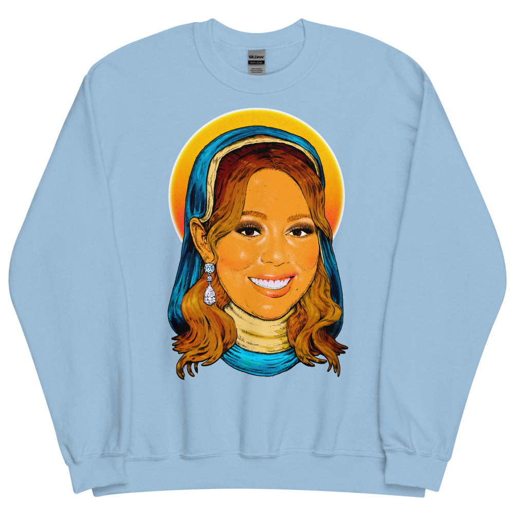 Debut garment mockup | Mother of Eternal High Notes (Sweater) | Light Blue