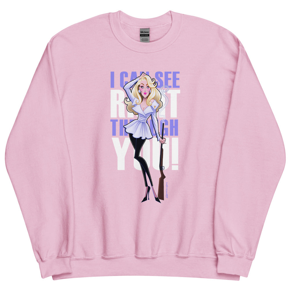 Debut garment mockup | Right Through You (Sweater) | Light Pink