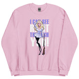 Debut garment mockup | Right Through You (Sweater) | Light Pink