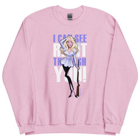 Debut garment mockup | Right Through You (Sweater) | Light Pink