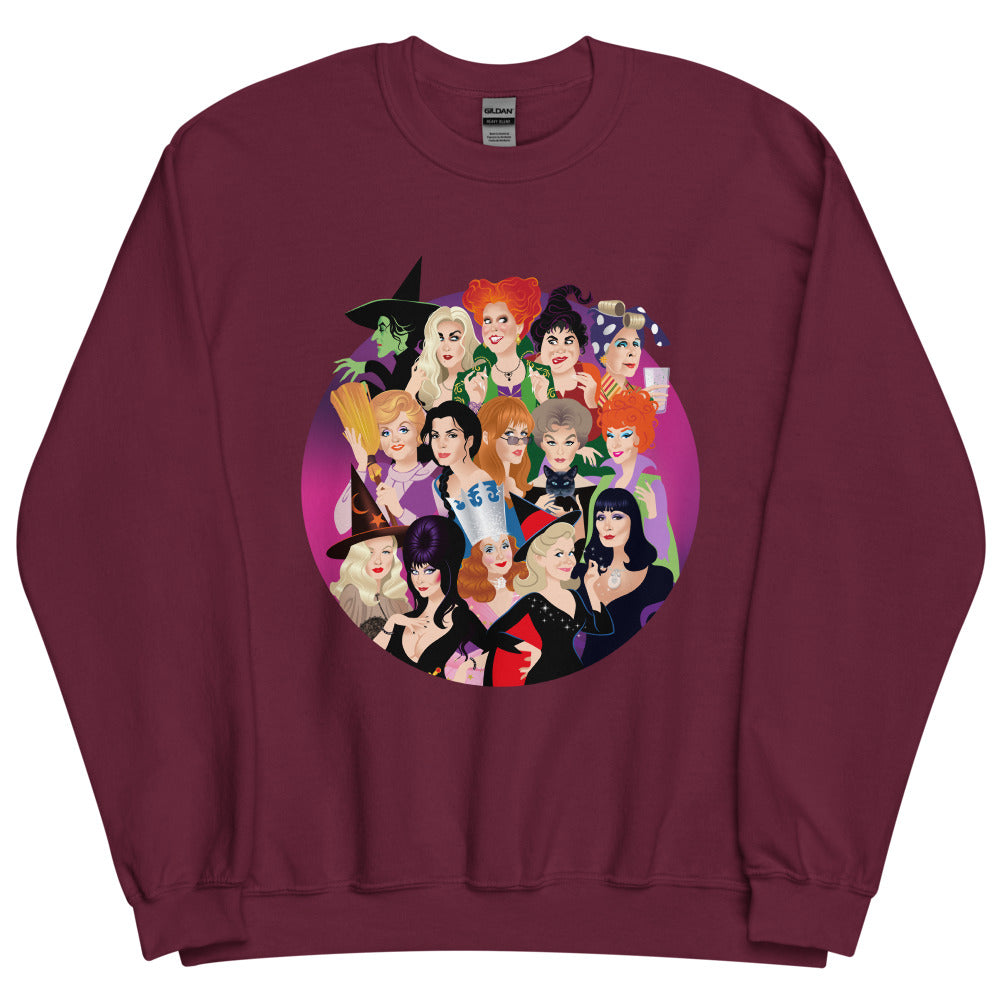 Debut garment mockup | Witch Coven (Sweater) | Maroon