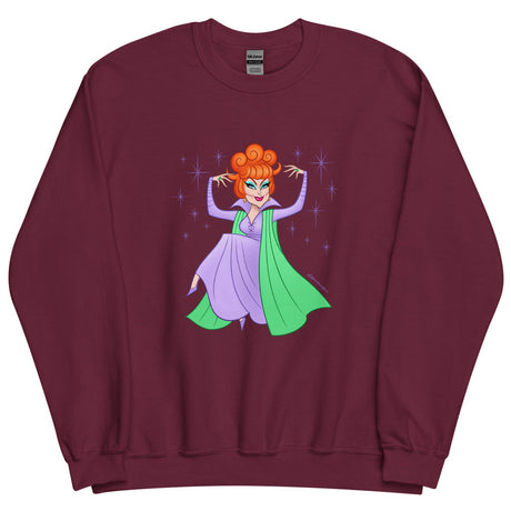 Debut garment mockup | Hello Derwood (Sweater) | Maroon