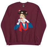 Debut garment mockup | Mary Poppers (Sweater) | Maroon
