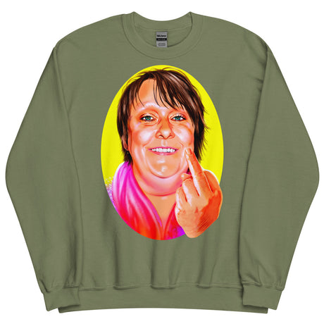Debut garment mockup | Polite Society Approved (Sweater) | Military Green