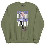 Debut garment mockup | Right Through You (Sweater) | Military Green