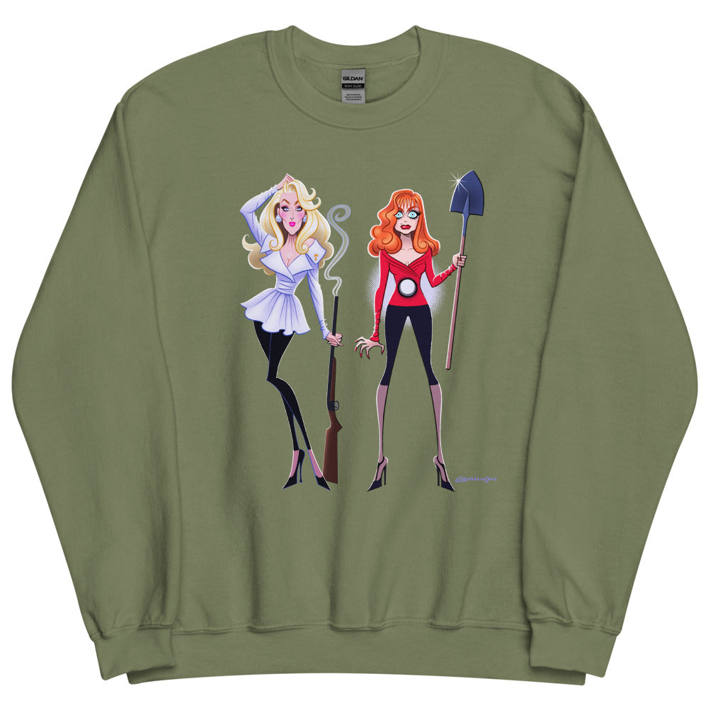 Debut garment mockup | Dead Gorgeous (Sweater) | Military Green