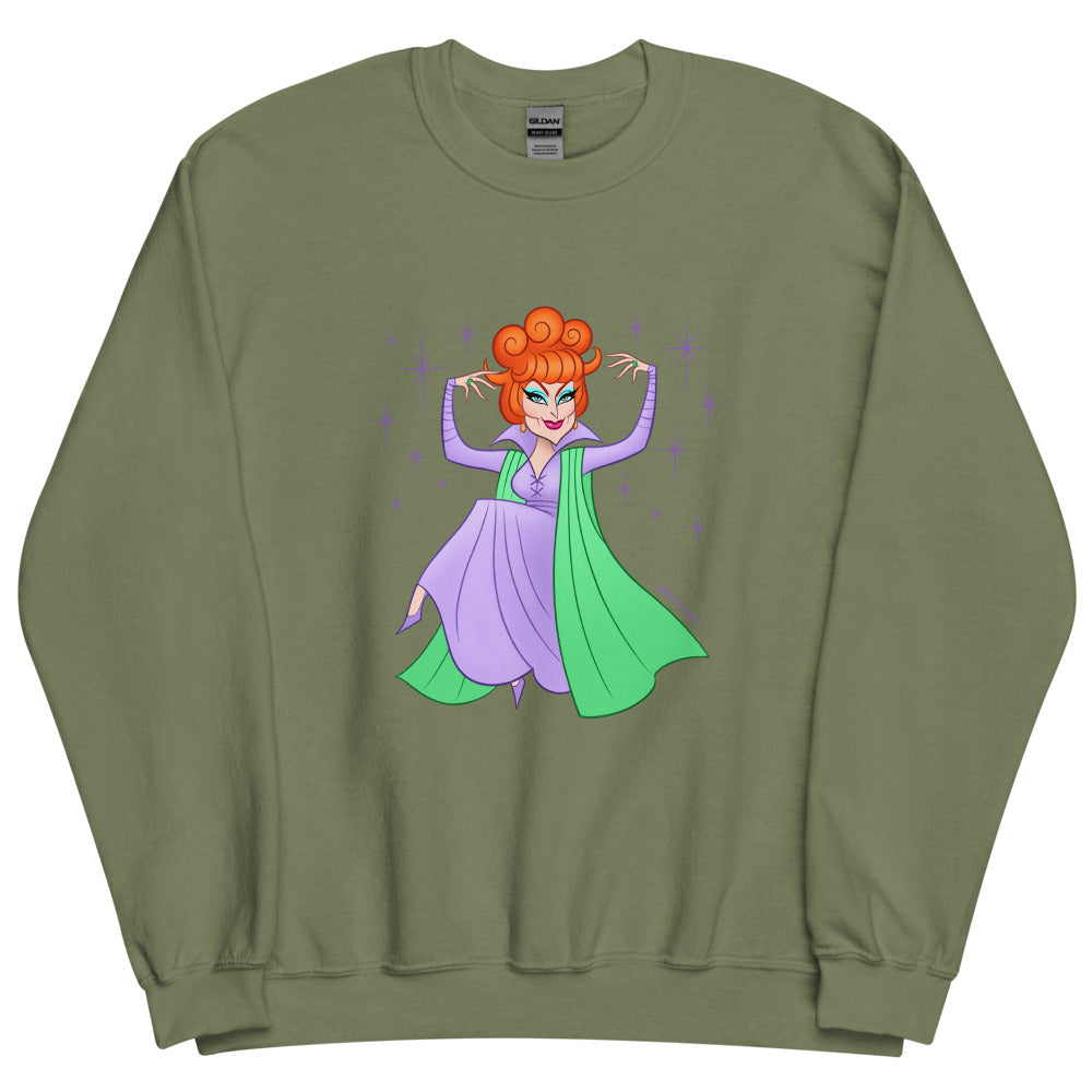 Debut garment mockup | Hello Derwood (Sweater) | Military Green