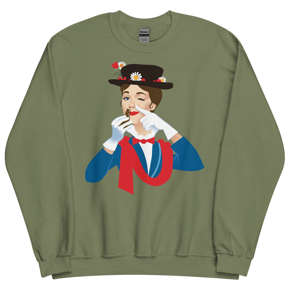 Debut garment mockup | Mary Poppers (Sweater) | Military Green
