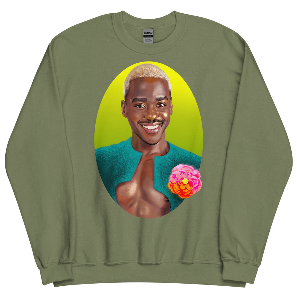 Debut garment mockup | Radiant Doc (Sweater) | Military Green