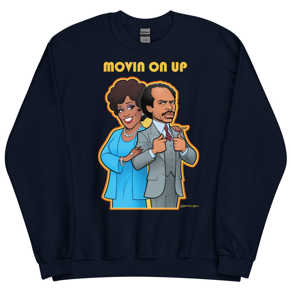 Debut garment mockup | Movin on Up (Sweater) | Navy