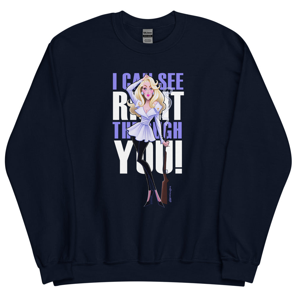 Debut garment mockup | Right Through You (Sweater) | Navy