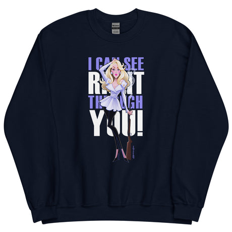 Debut garment mockup | Right Through You (Sweater) | Navy