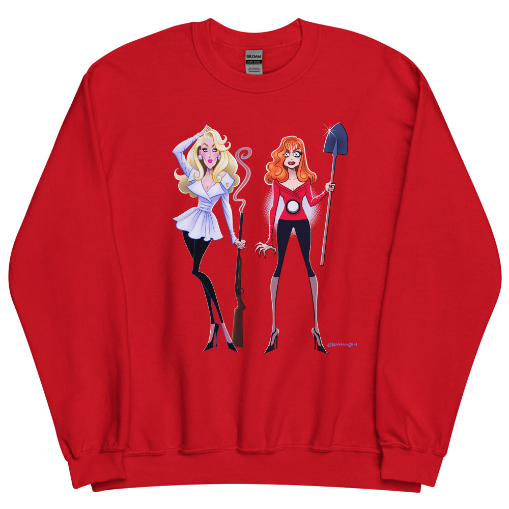 Debut garment mockup | Dead Gorgeous (Sweater) | Red