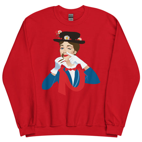 Debut garment mockup | Mary Poppers (Sweater) | Red