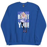 Debut garment mockup | Right Through You (Sweater) | Royal