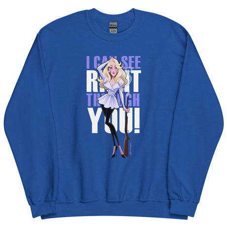 Debut garment mockup | Right Through You (Sweater) | Royal