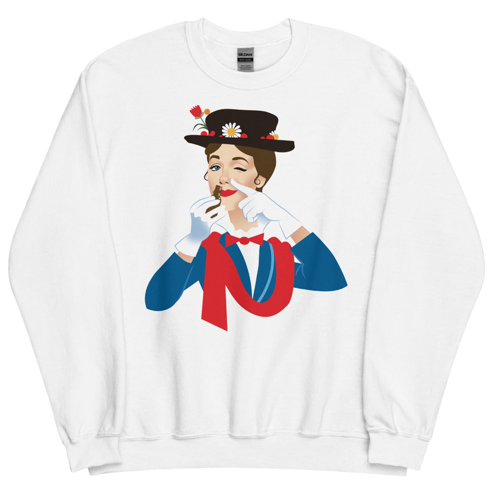 Debut garment mockup | Mary Poppers (Sweater) | White