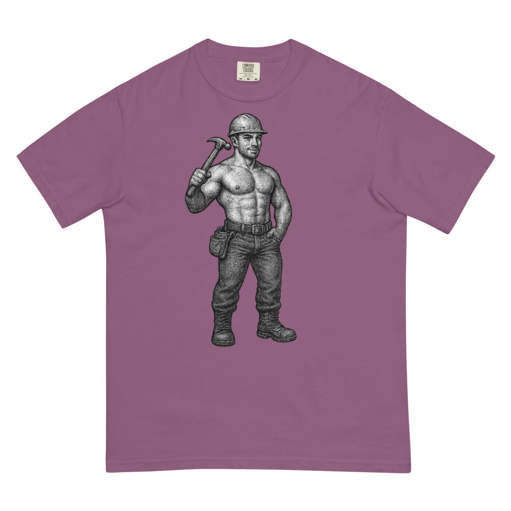 Debut garment mockup | Hammer Time (Boxy Tee) | Berry