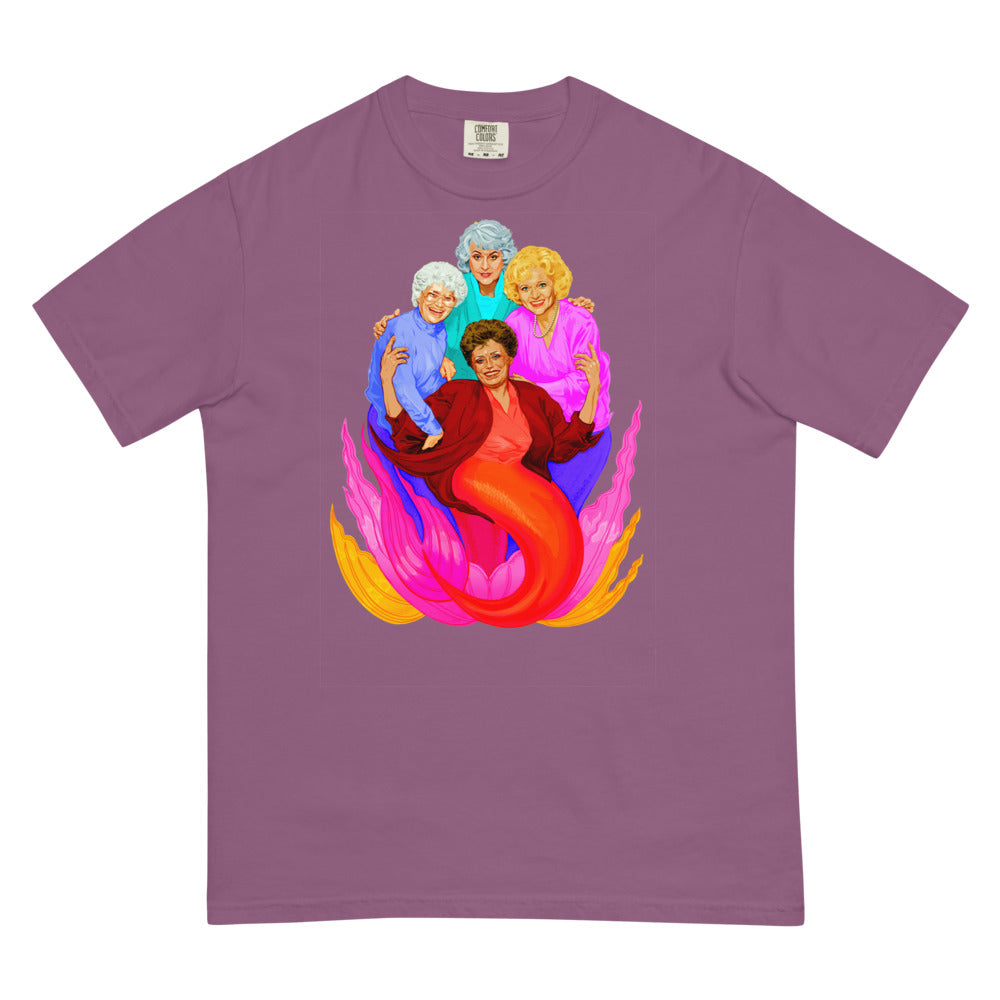 Debut garment mockup | Thank You for Being a Finned (Boxy Tee) | Berry