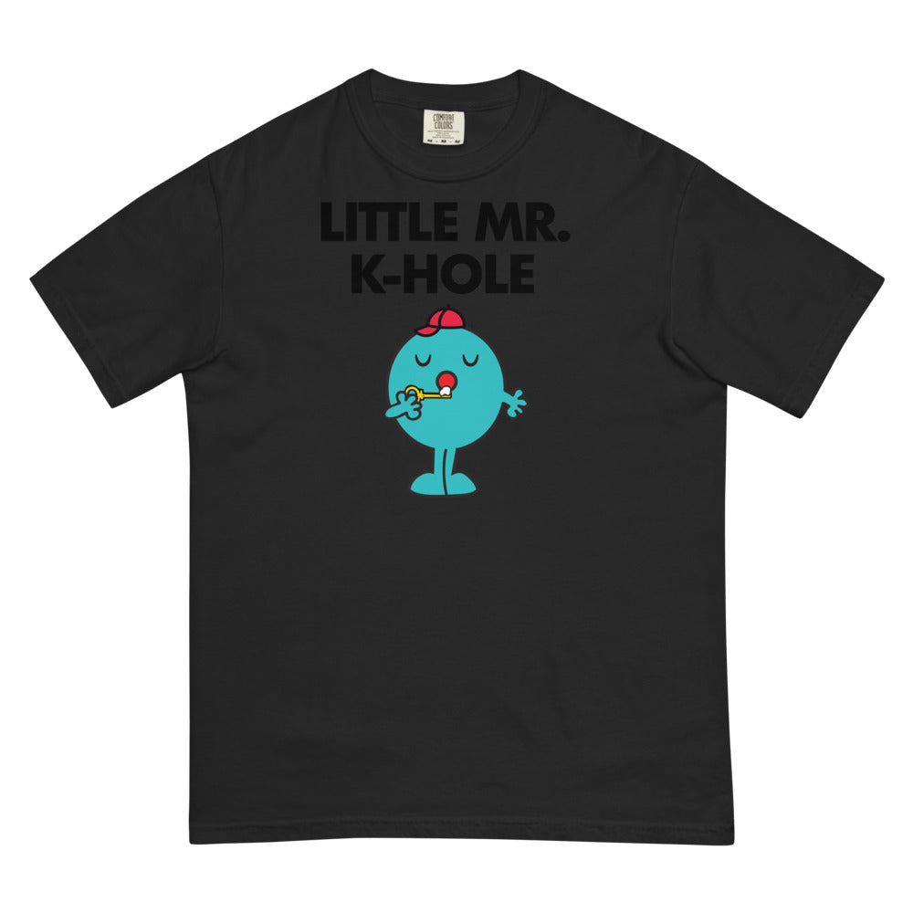 Debut garment mockup | Little Mr. K-Hole (Boxy Tee) | Black