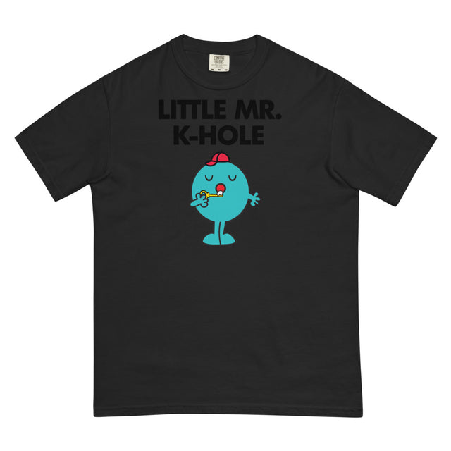 Debut garment mockup | Little Mr. K-Hole (Boxy Tee) | Black