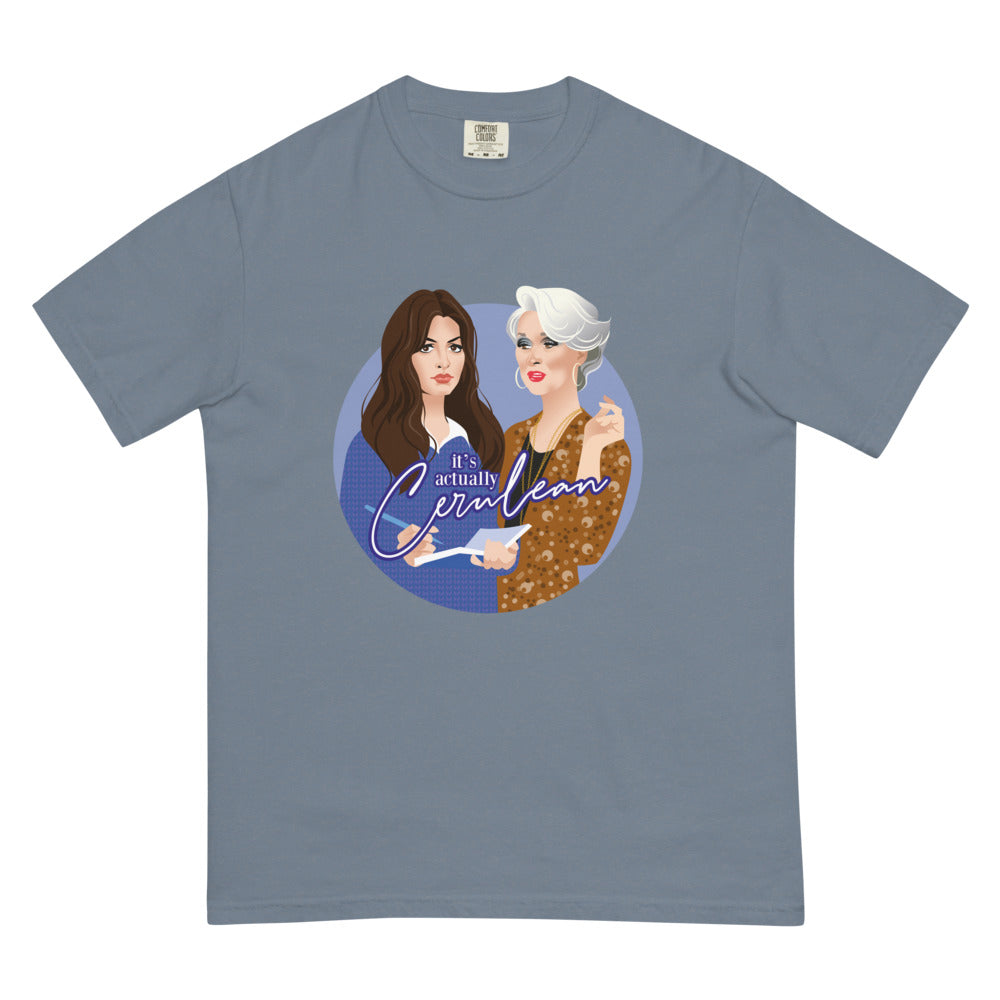 Debut garment mockup | Cerulean (Boxy Tee) | Blue Jean