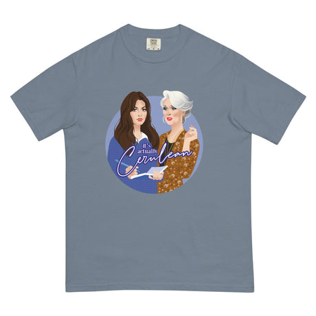 Debut garment mockup | Cerulean (Boxy Tee) | Blue Jean