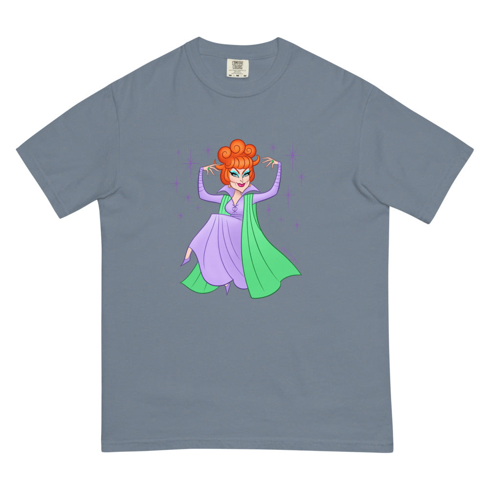 Debut garment mockup | Hello Derwood (Boxy Tee) | Blue Jean