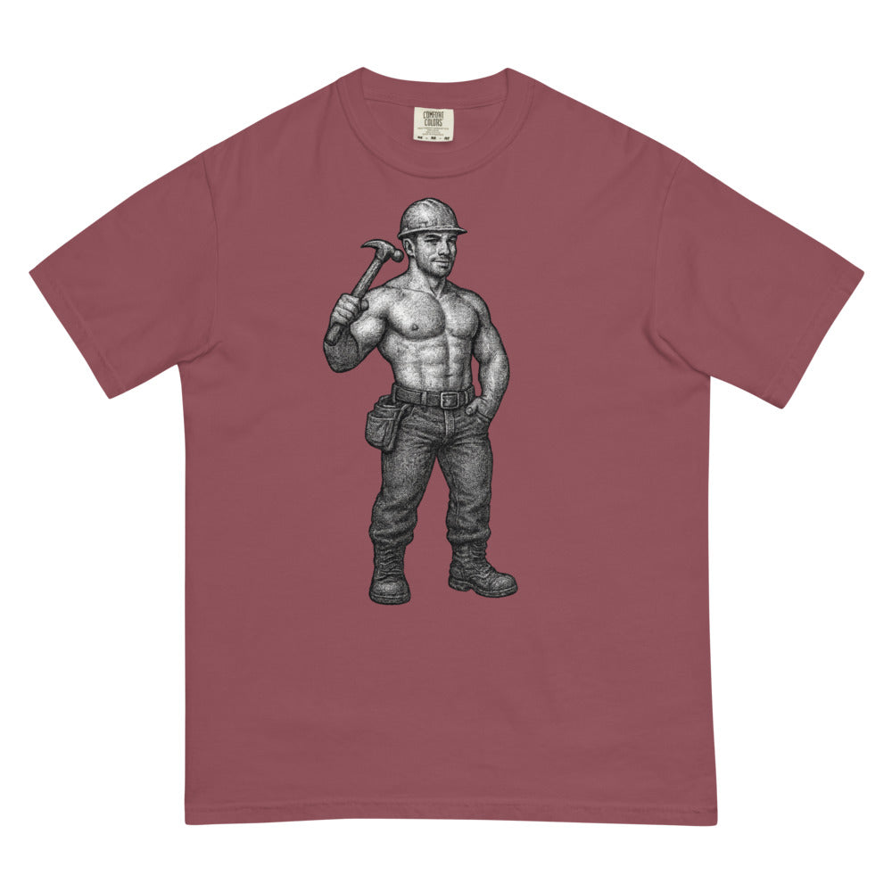 Debut garment mockup | Hammer Time (Boxy Tee) | Brick