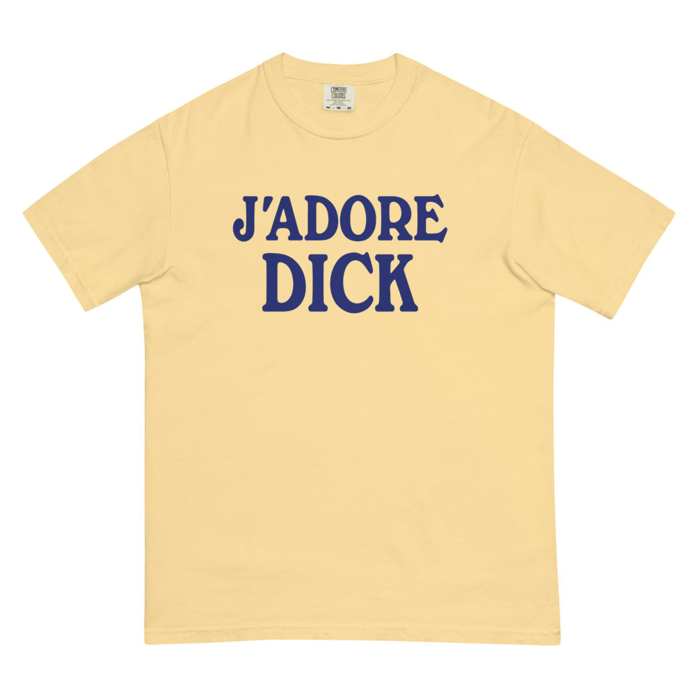 Debut garment mockup | J'Adore Dick (Boxy Tee) | Butter