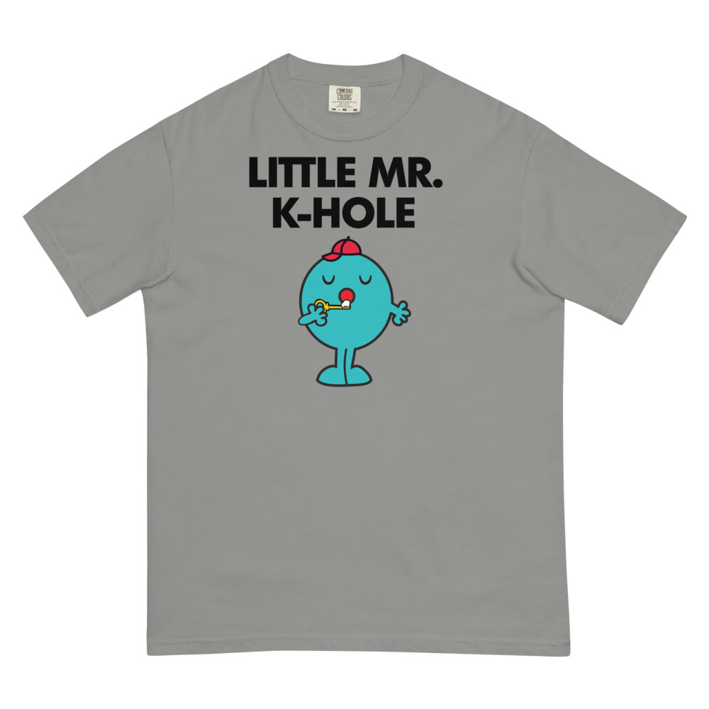 Debut garment mockup | Little Mr. K-Hole (Boxy Tee) | Grey