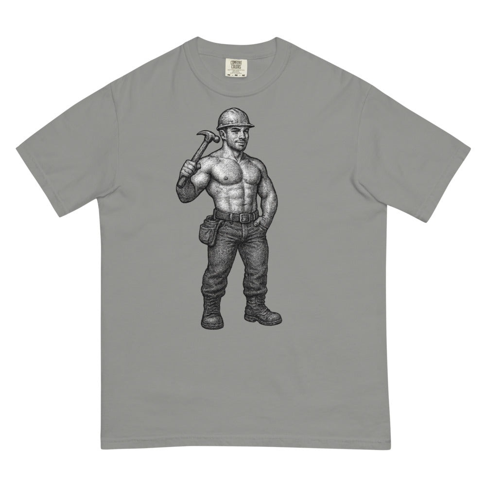 Debut garment mockup | Hammer Time (Boxy Tee) | Grey