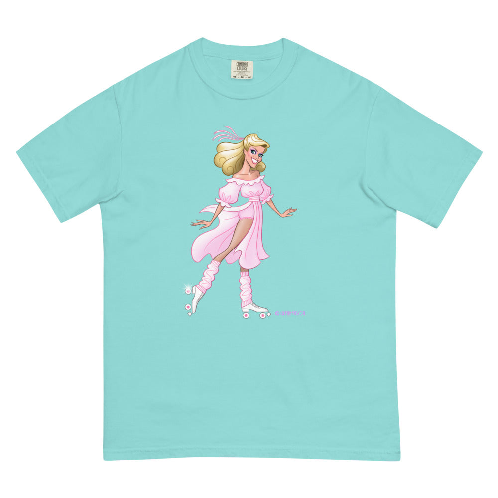 Debut garment mockup | Xanadid (Boxy Tee) | Lagoon Blue