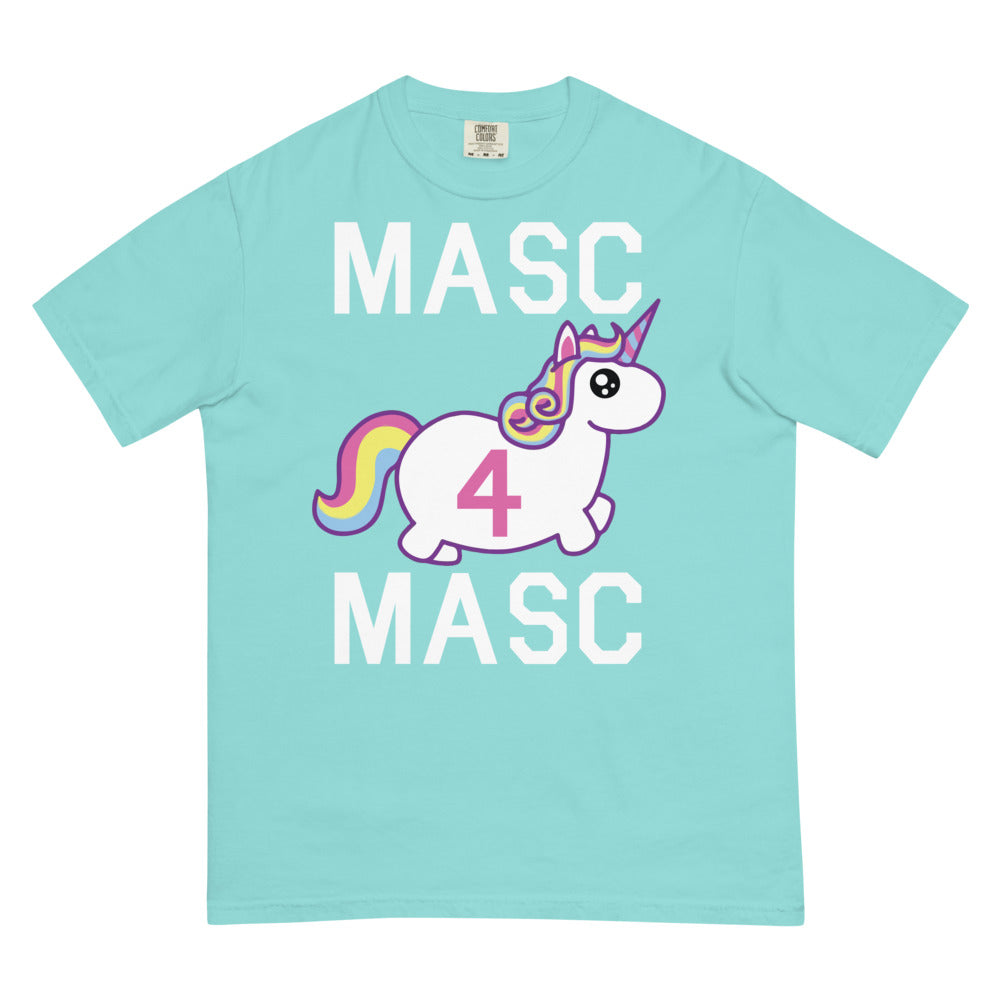 Debut garment mockup | MASC4MASC (Boxy Tee) | Lagoon Blue