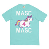 Debut garment mockup | MASC4MASC (Boxy Tee) | Lagoon Blue
