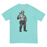 Debut garment mockup | Hammer Time (Boxy Tee) | Lagoon Blue