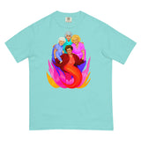 Debut garment mockup | Thank You for Being a Finned (Boxy Tee) | Lagoon Blue