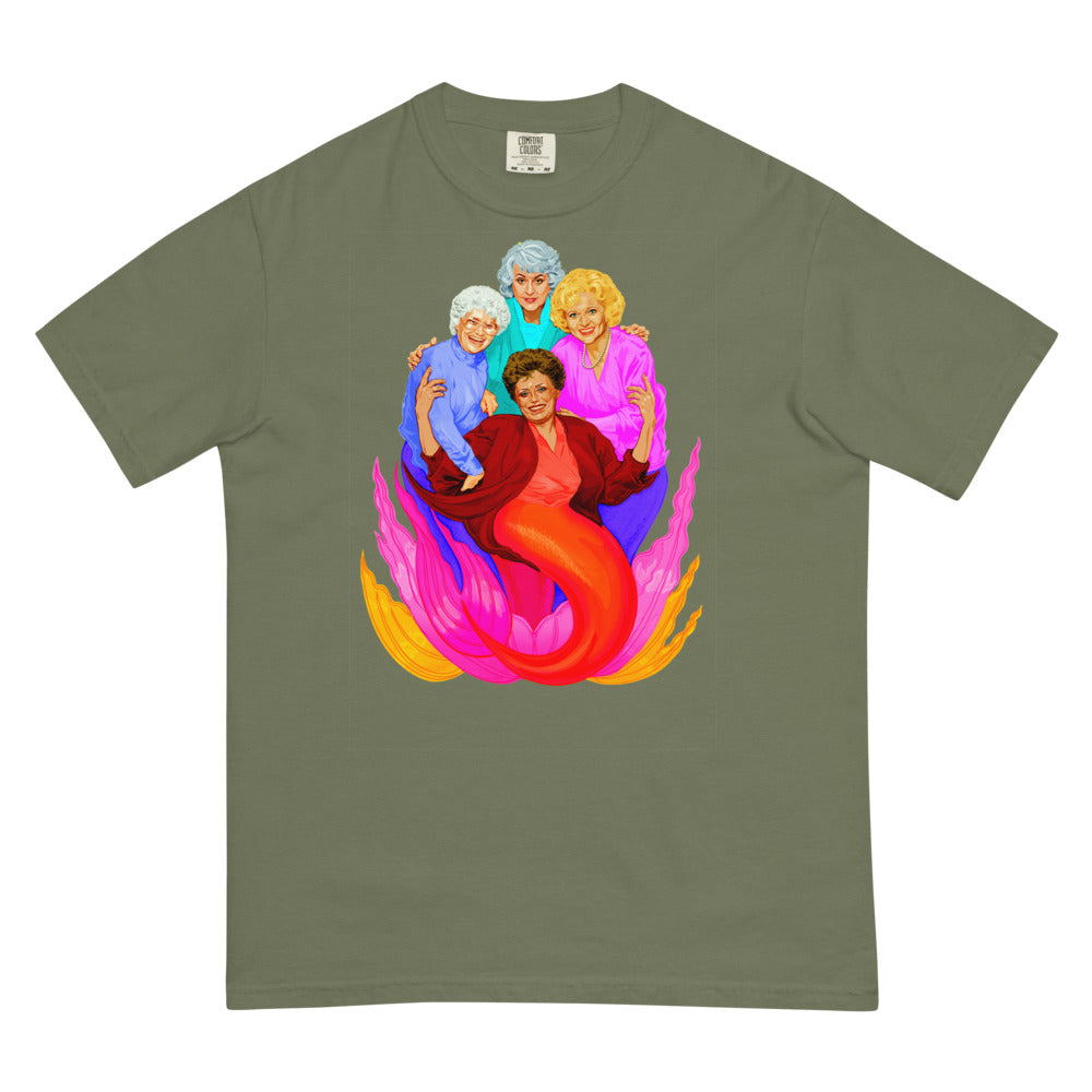 Debut garment mockup | Thank You for Being a Finned (Boxy Tee) | Moss