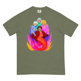 Debut garment mockup | Thank You for Being a Finned (Boxy Tee) | Moss