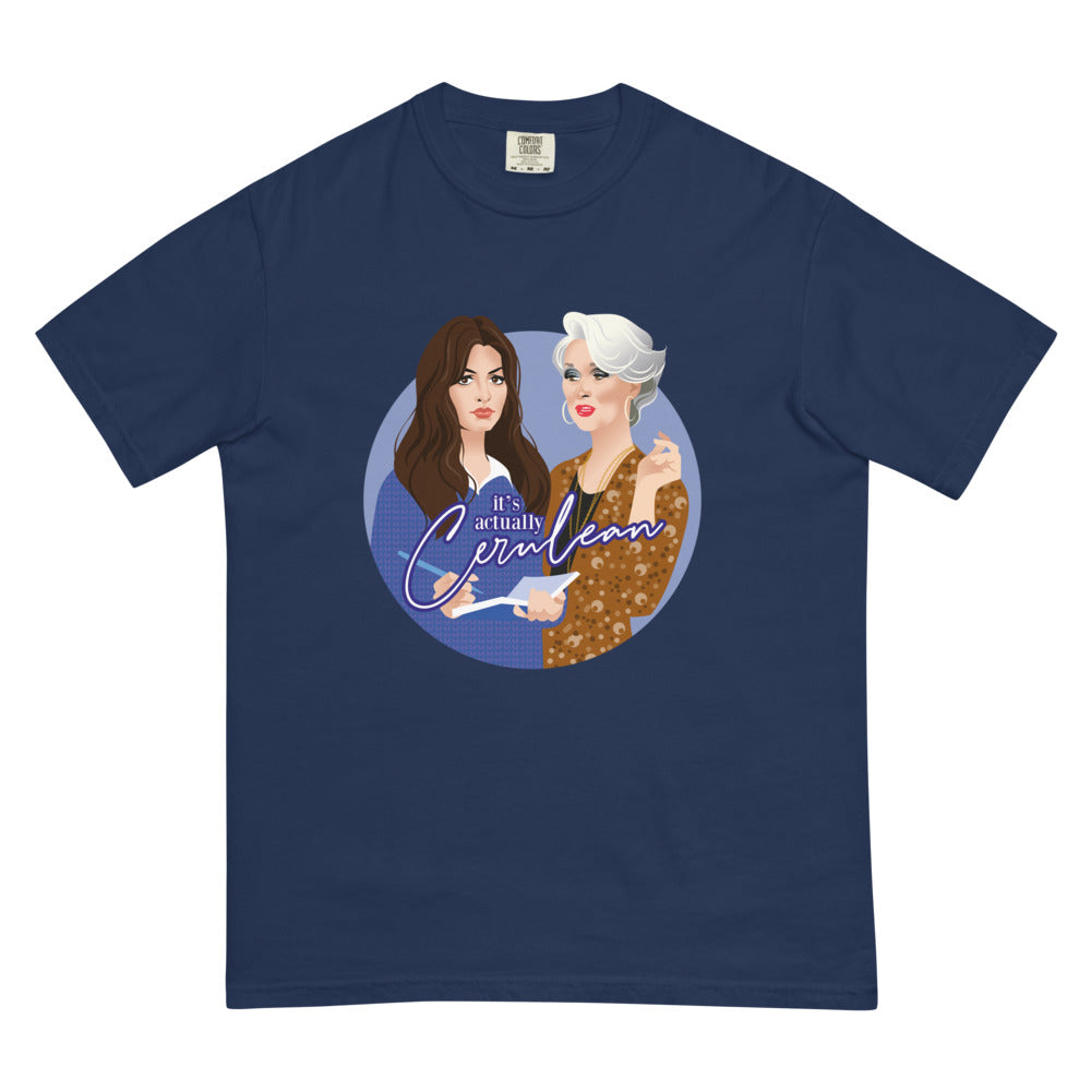 Debut garment mockup | Cerulean (Boxy Tee) | True Navy