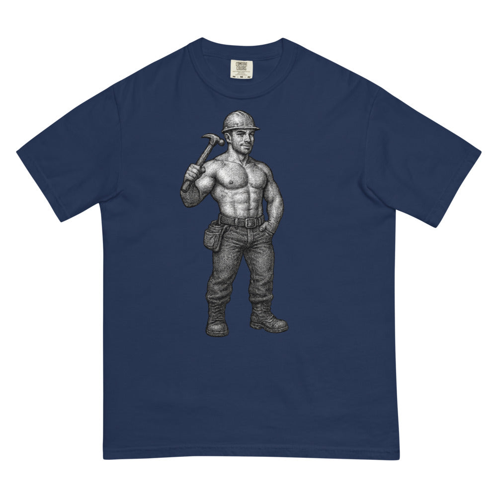Debut garment mockup | Hammer Time (Boxy Tee) | True Navy