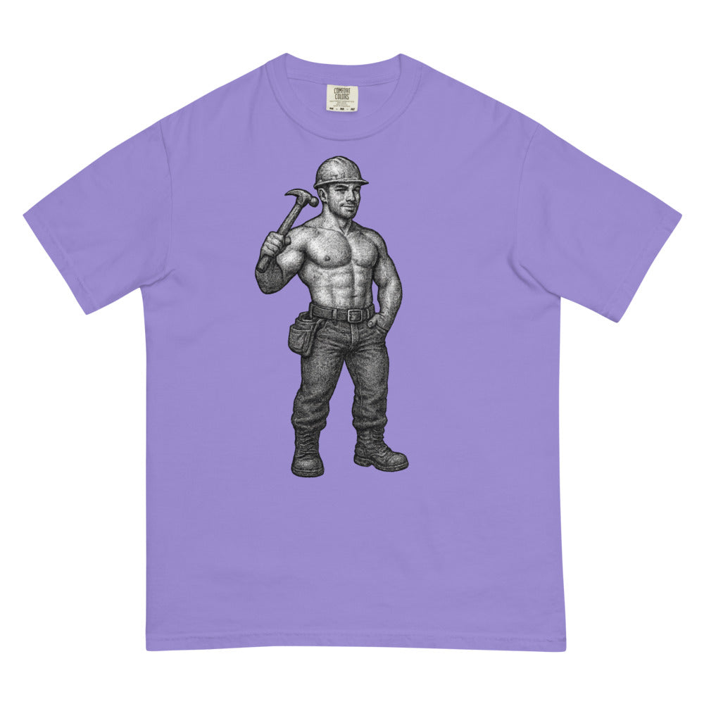 Debut garment mockup | Hammer Time (Boxy Tee) | Violet