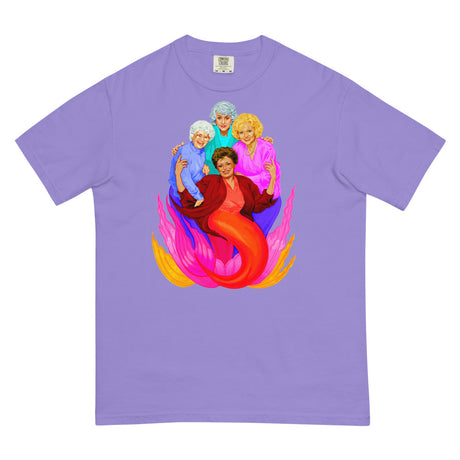 Debut garment mockup | Thank You for Being a Finned (Boxy Tee) | Violet